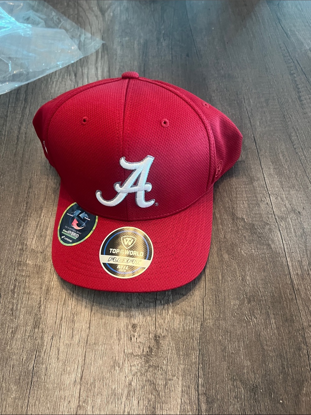 Top of the World Red Cap with White Script A Logo